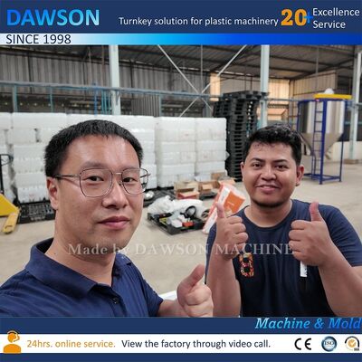 Απόδοση 130 kg ανά ώρα 20 λίτρα Jerry Can Extrusion HDPE Molding Plastic Drum Blow Molding Machine 4,4 × 3,4 × 3,6 μέτρα