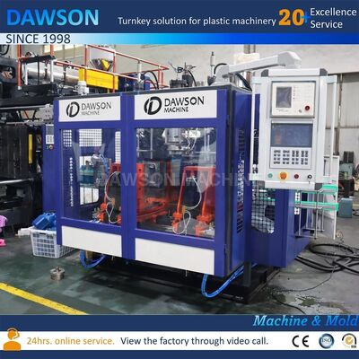 Μηχανή χύτευσης με εξώθηση με εμφύσηση για βαρέλια, δοχεία, φιάλες, δοχεία γάλακτος, λαδιού, απορρυπαντικού, PP, HDPE, 4L, 5L, με τάση που καθορίζεται από τον πελάτη