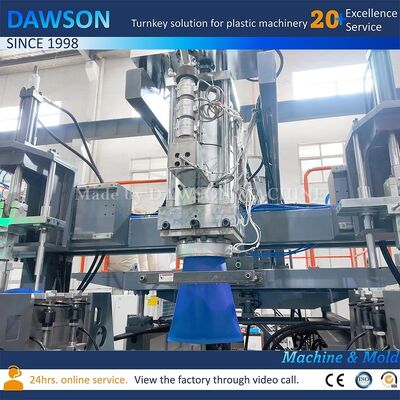 4 Ζώνη θέρμανσης με βίδες Μηχανή πλαστικού χύτευσης HDPE Jerrycan Production Line Δύναμη δέσμευσης 270 KN Τεχνολογία