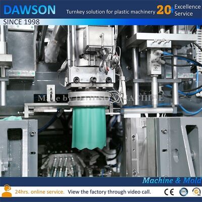 Αλουμίνιο με υλικό καλουπιού χαλκού βηρυλλίου 5L 8L 10L μηχανή εμφύσησης πλαστικών φιαλών μηχανή HDPE χρόνος κύκλου 21,6 δευτερόλεπτα