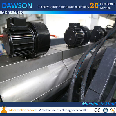 138kw Στροφή Θέρμανση Δύναμη 5L 10L Jerry Can HDPE Blow Molding Διπλό Σταθμό Έκταξη Blow Molding Machine Σκηνοθεσία ανοίγματος 250600mm