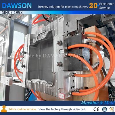 Αριθμός κεφαλής μήτρας 1 2 3 4 Πλαστικό 5L 10L Δοχείο υγρού λίτρου Μπουκάλι φυτοφαρμάκων Μηχανή κατασκευής χύτευσης με εμφύσηση Μέγεθος πλάκας καλουπιού 490