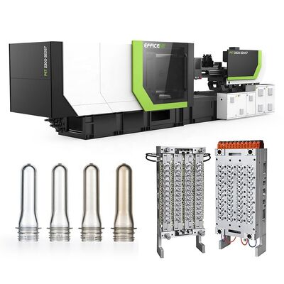 48 Cavity PET Preform Injection Molding Machine with Servo Motor and High Productivity at 0 to 200 rpm Screw Speed