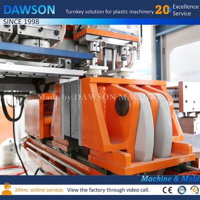 Μηχανή χύτευσης με εμφύσηση για μπουκάλια απορρυπαντικού ρούχων 5L HDPE πλήρως ηλεκτρική, μηχανή χύτευσης με εμφύσηση με εξώθηση τριών κεφαλών