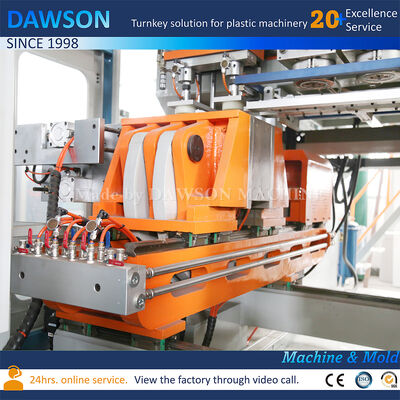 Μηχανή χύτευσης με εμφύσηση για μπουκάλια απορρυπαντικού ρούχων 5L HDPE πλήρως ηλεκτρική, μηχανή χύτευσης με εμφύσηση με εξώθηση τριών κεφαλών