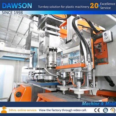 Μηχανή χύτευσης με εμφύσηση για μπουκάλια απορρυπαντικού ρούχων 5L HDPE πλήρως ηλεκτρική, μηχανή χύτευσης με εμφύσηση με εξώθηση τριών κεφαλών