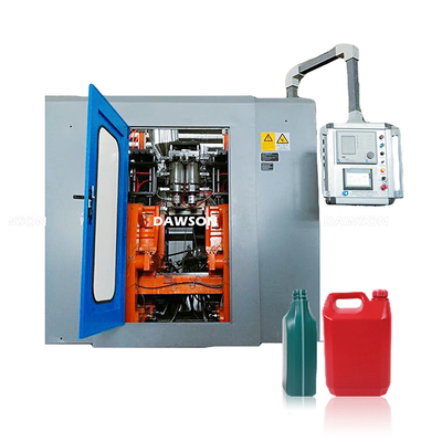 HDPE 2L 4L πλαστικός διπλός σταθμός 75mm γραμμών παραγωγής μπουκαλιών πετρελαίου λιπαντικών μηχανή σχηματοποίησης χτυπήματος εξώθησης βιδών